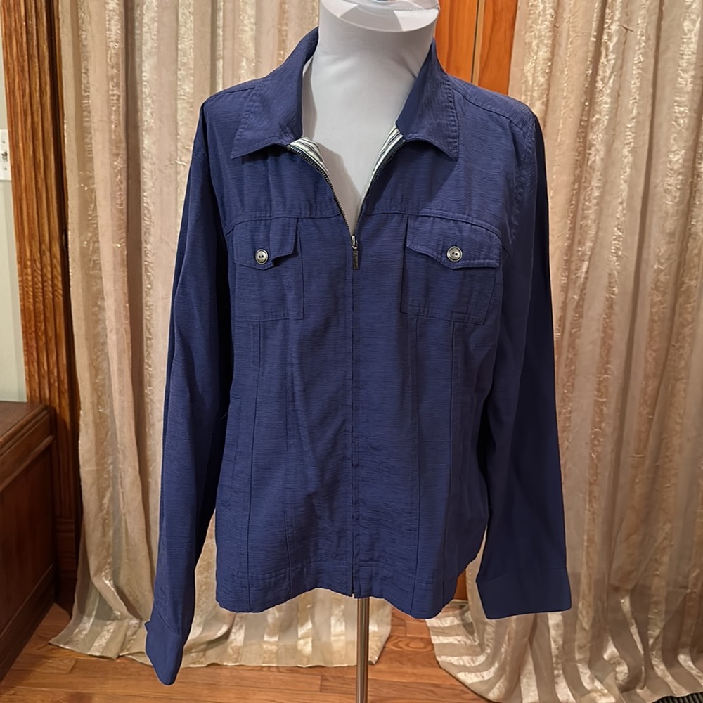 Blue, Christopher and Banks jacket.